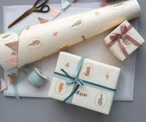 Maileg Presentpapper, Kaniner och nallar - 10 m