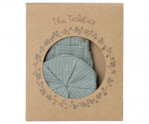 Hängslebyxor och keps till Teddy Junior, Maileg