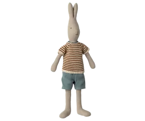 Maileg  - Kanin storlek 3, Klassisk - Stickad randig tröja och shorts