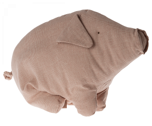 Maileg, Polly Pork Pillow/kudde (Mellan gris)