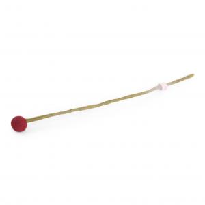 Mörk röd blomma i tovad ull, liten (16429) - Én Gry & Sif