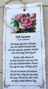 Diktkort - Till farmor