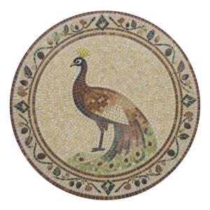 Mattallrik Mosaik, Påfågel - Chic Antique