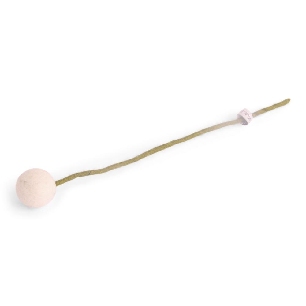 Vit blomma i tovad ull, stor (17729) - Én Gry & Sif