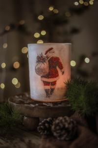 Majas Lykta, Vintage Christmas, Jultomte (10x12 cm) - Majas Cottage