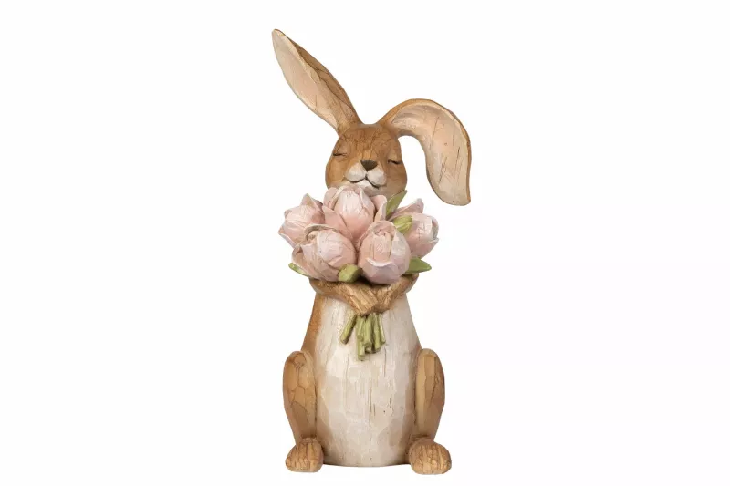 Hare Milly med ljusrosa blommor - A lot