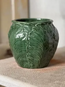 Eklaholm, Kruka Lègume (20 cm), Grön keramik - KARL FREDRIK PÅ EKLAHOLM