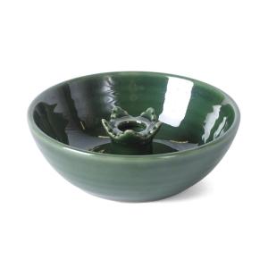 Eklaholm Ljusstake 15x5 cm, Grön keramik - I AM INTERIOR