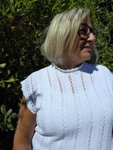 Topp Virkad, Vit Lenita - Caramelle Fashion