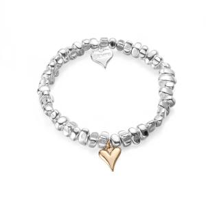 Armband, Silverfärgat med hjärta i "guld" - Gemini    BERÄKNAD LEV: NOV