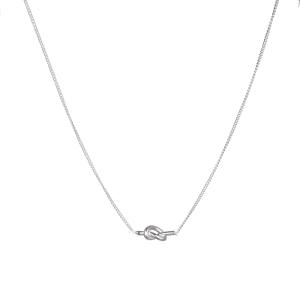 Halsband Kort, Silverfärgad Knut - Gemini