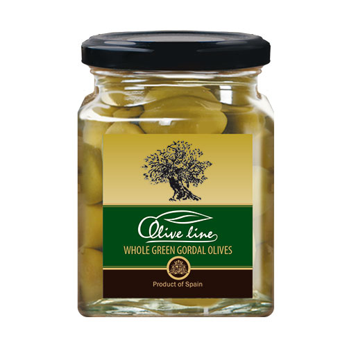 Gröna Gordal oliver på burk - Olive Line