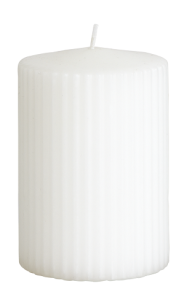 Blockljus Vit, Rill 7x10cm - Affari