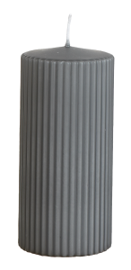 Blockljus Grafitgrå, Rill 7x15cm - Affari