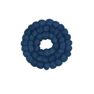 Grytunderlägg Rulle, Blå - Tovad ull