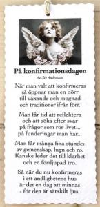 Diktkort - På konfirmationsdagen