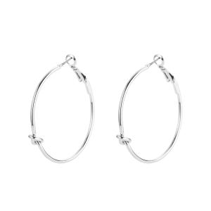 Örhängen, Ring med knut, Silverfärgad - Gemini