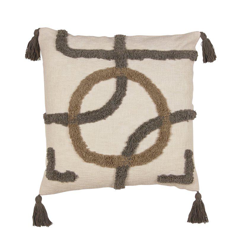 Kuddfodral Troy, Offwhite / Sand / Greige 48x48cm