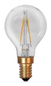 LED lampa, dekoration, klar filament (E14)