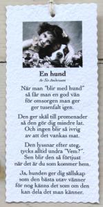 Diktkort - En hund