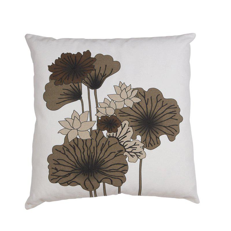 Kuddfodral Bella, Stora blommor Mullvad 48x48cm