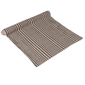 Löpare Smalrandig Svart/Natur, Karin 40x140 cm