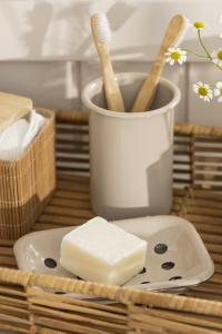 Tvålkopp Sand, 2-delad emalj - Ib Laursen