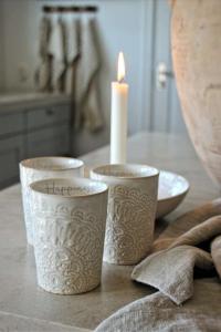 Mugg utan öra, Happiness vit - Majas Cottage