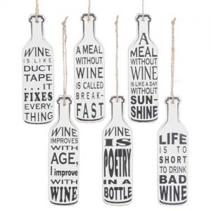 Tags i trä, i form av en vinflaska - Life is to short