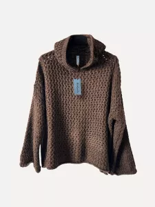 Tröja, Stickad hoodie, Espresso Gabbi - Reunion