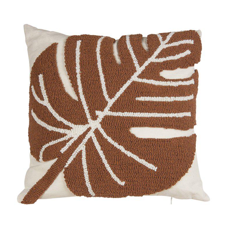 Kuddfodral Leaf, Kamel 48x48cm