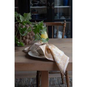 Tygservett i gula toner, Sonia - 45x45 cm