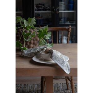 Tygservett i ljusgröna toner, Sonia - 45x45 cm