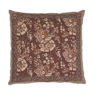 Kuddfodral Vinröd Blom, Sonia  48x48 cm