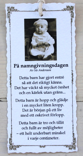 Diktkort - På namngivningsdagen