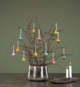 Färgglada ägg i glas till påskriset, 10-pack - A lot