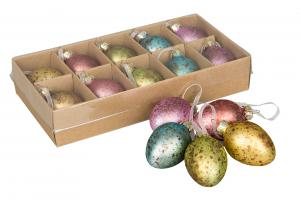 Färgglada ägg i glas till påskriset, 10-pack - A lot