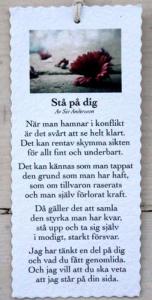 Diktkort - Stå på dig