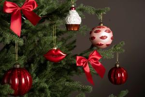 Julgranskulor Flow Röd (4-pack) - A lot