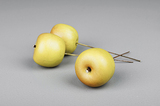 Äpple grön/gult, litet (dekoration)