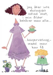 Vykort Jag äter inte ekologiskt odlad mat (TJ Produktion)