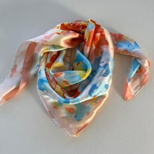 Scarves Mönstrad Aprikos  (70x70 cm) - Three M