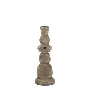 Ljusstake i trä (kronljus), Höjd: 31 cm - Chic Antique