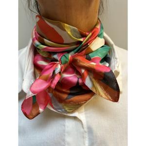 Scarves Mönstrad Multi  (70x70 cm) - Three M