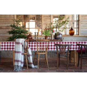 Pläd Rutig Röd / Offwhite, David  130x170cm