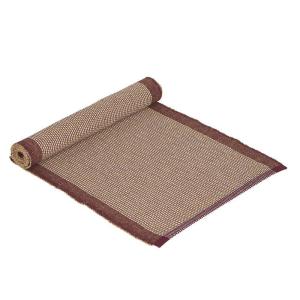 Löpare i jute, Vinröd / Natur, Tore (35x120cm)