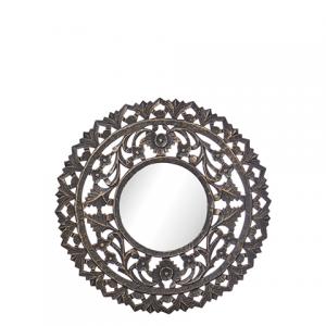 Carve Tempeltavla med spegel, svart (dia 60 cm 770-507-60)