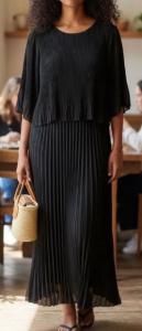 Klänning Plisserad, Svart Filippa - Caramelle Fashion    BERÄKNAD LEV: SEP