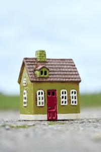 Keramikhus för värmeljus, Grönt, My Home Town, Ib Laursen (27664-41)