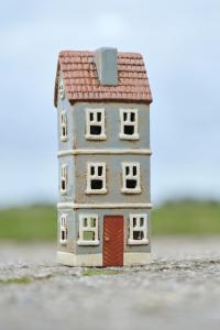 Keramikhus för värmeljus, Grågrönt, My Home Town, Ib Laursen (27666-18)